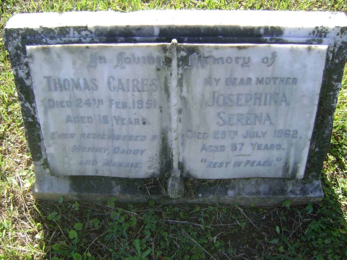CAIRES Josephina Serena -1962 :: CAIRES Thomas -1951