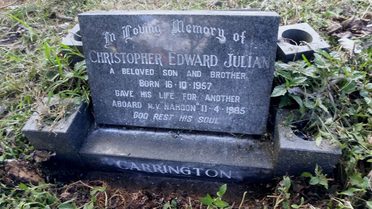 CARRINGTON Christopher Edward Julian 1957-1985