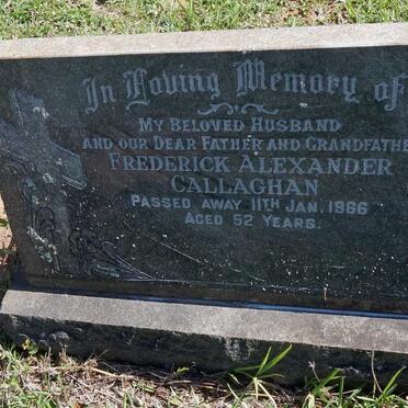 CALLAGHAN Frederick Alexander  -1966