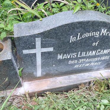 CAMPBELL Mavis Lilian -1986