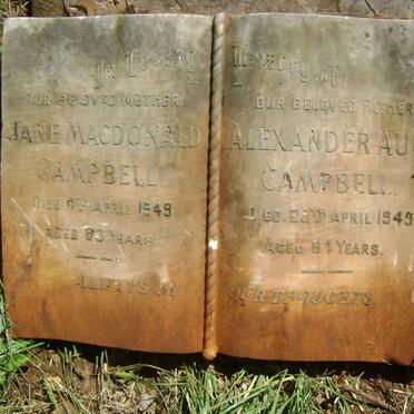 CAMPBELL Alexander Auld -1949 &amp; Jane MacDonald -1949