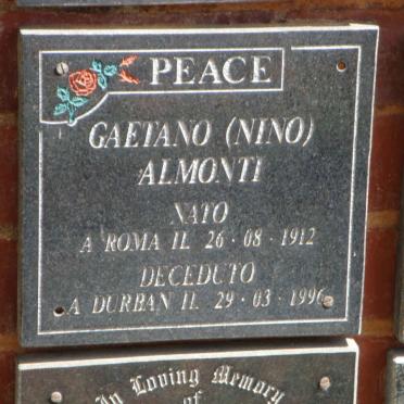ALMONTI Gaetano 1912-1996