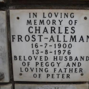 ALLMAN Charles, Frost 1900-1976