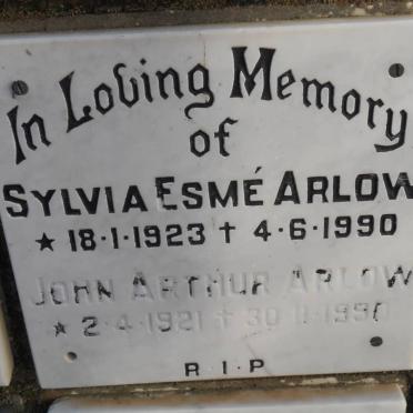 ARLOW John Arthur 1921-1990 &amp; Sylvia Esmé 1923-1990