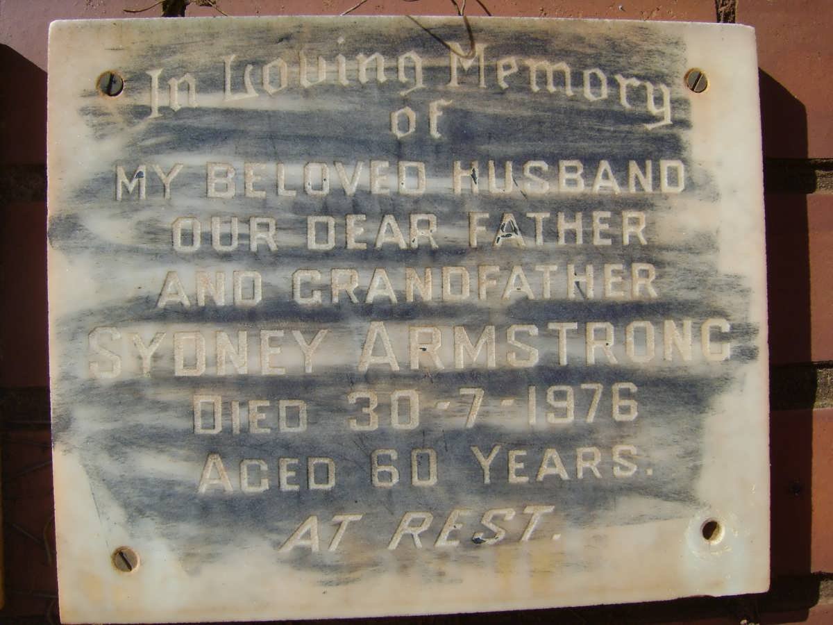 ARMSTRONG Sydney -1976