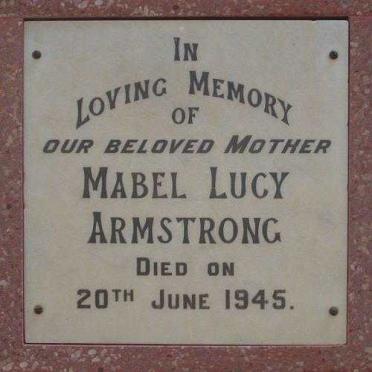 ARMSTRONG Mabel Lucy  -1945