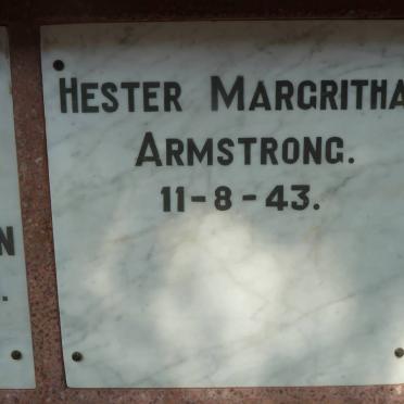 ARMSTRONG Hester Margritha -1943