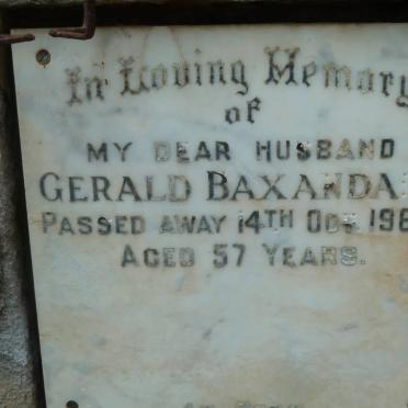 BAXANDALL Gerald -1964