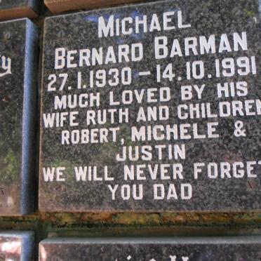 BARMAN Michael Bernard 1930-1991