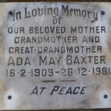 BAXTER Ada May 1909-1981