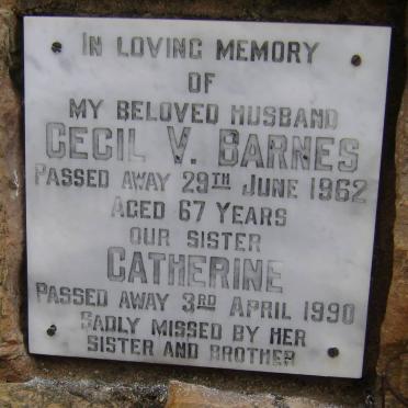 BARNES Cecil V. -1962 :: ? Catherine -1990