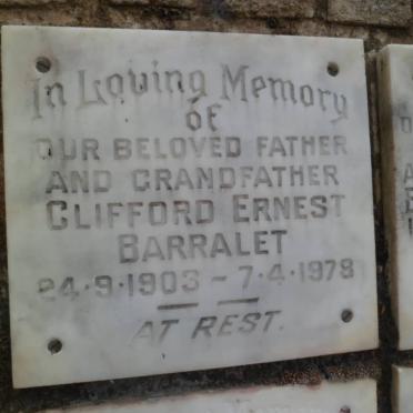 BARRALET Clifford Ernest 1903-1978