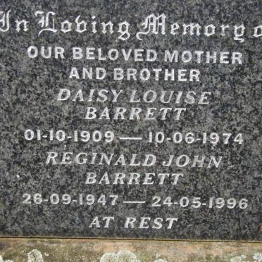 BARRETT Daisy Louise 1909-1974 :: BARRETT Reginald John 1947-1996