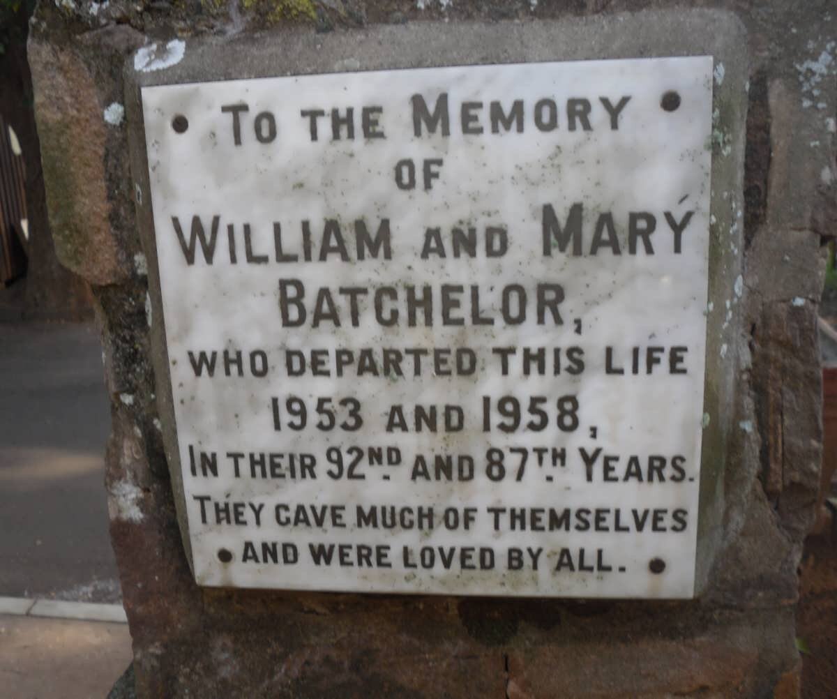 BATCHELOR William -1953 &amp; Mary -1958