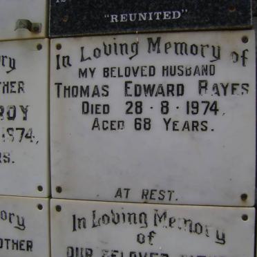 BAYES Thomas Edward -1974