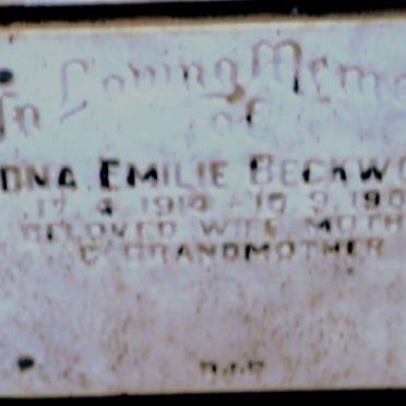 BECKWORTH Edna Emilie 1914-1986