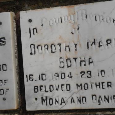 BOTHA Dorothy Maria 1904-1987