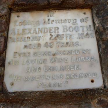 BOOTH Alexander -1945