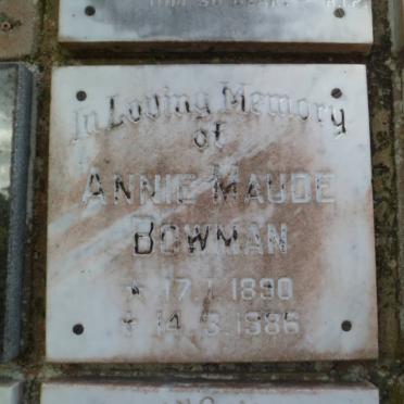 BOWMAN Annie Maude 1890-1986