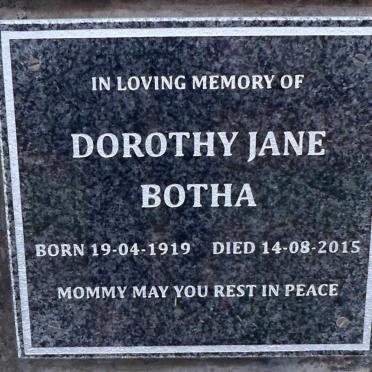 BOTHA Dorothy Jane 1919-2015
