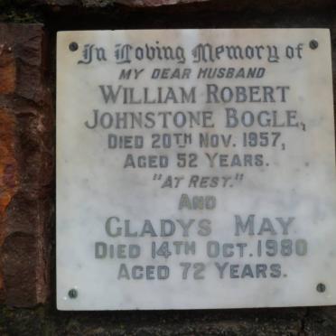 BOGLE William Robert Johnstone -1957 &amp; Gladys May -1980