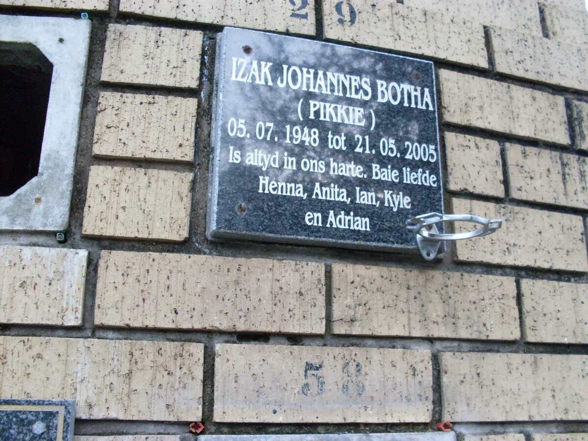 BOTHA Izak Johannes 1948-2005