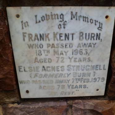 BURN Frank Kent -1963 :: STRUCNELL Elsie Agnes formerly BURN -1979