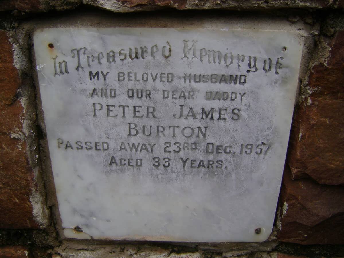 BURTON Peter James -1957