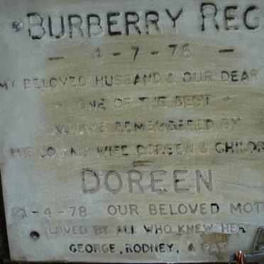 BURBERRY Reg -1976 &amp; Doreen -1978