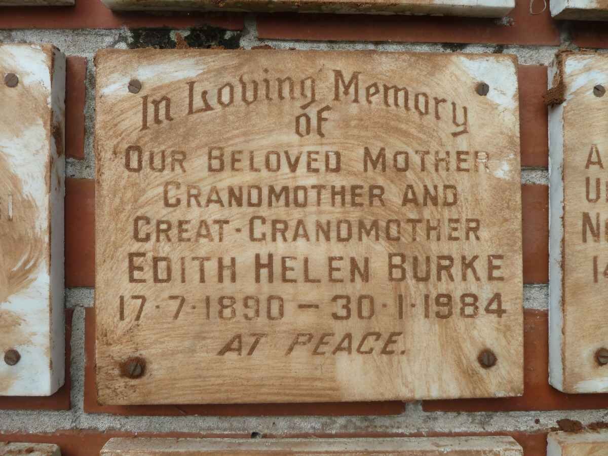 BURKE Edith Helen 1890-1984