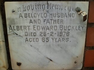 BUCKLEY Albert Edward -1976
