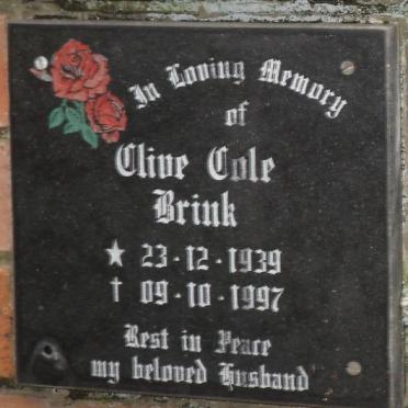 BRINK Clive Cole 1939-1997