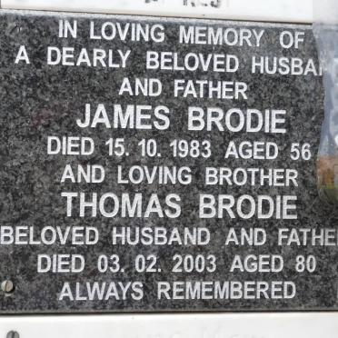 BRODIE James -1983 :: BRODIE Thomas -2003