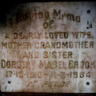 BROOK Dorothy Mabel 1910-1984