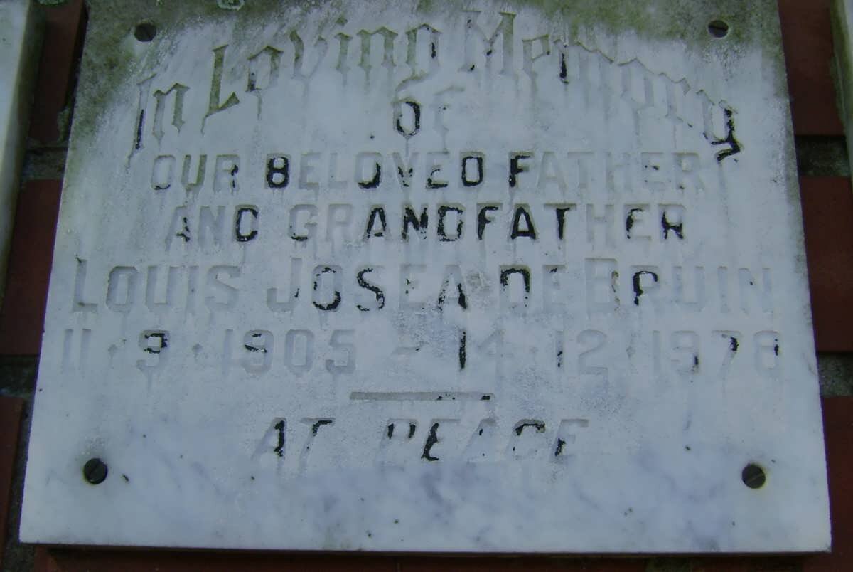 BRUIN Louis Josea, de 1905-1978