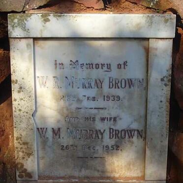 BROWN W.R., Murray  -1939 &amp; W.M. -1952
