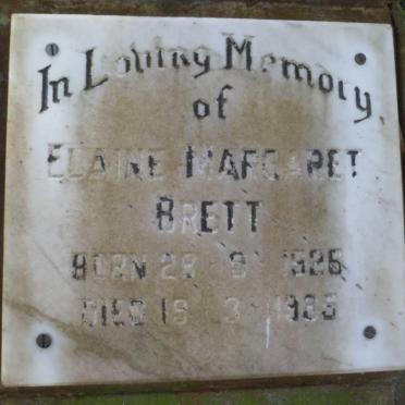 BRETT Elaine Margaret 1926-1985