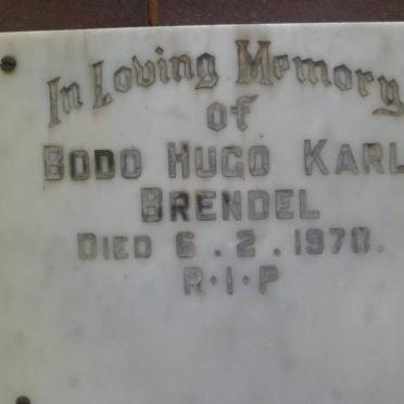 BRENDEL Bodo Hugo Karl -1970