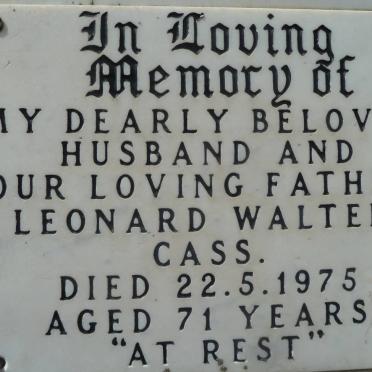 CASS Leonard Walter -1975