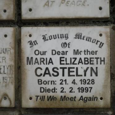 CASTELYN Maria Elizabeth 1928-1997