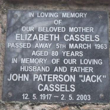 CASSELS John Paterson 1917-2003 Elizabeth -1963