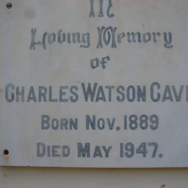 CAVE Charles Watson 1889-1947