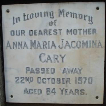 CARY Anna Maria Jacomina -1970