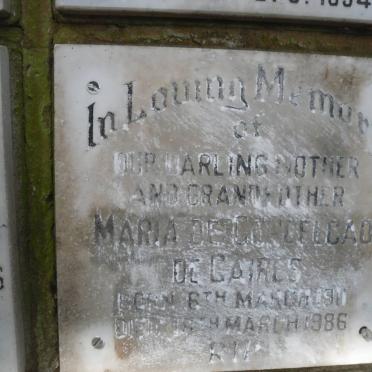 CAIRES Maria de Concelcao, de 1911-1986