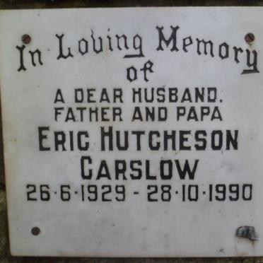 CARSLOW Eric Hutcheson 1929-1990