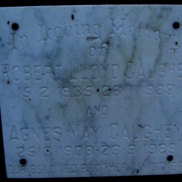 CAUGHEY Robert Lloyd 1935-1988  :: CAUGHEY Agnes May 1908-1989