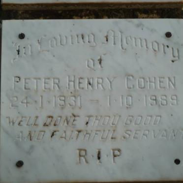 COHEN Peter Henry 1931-1989