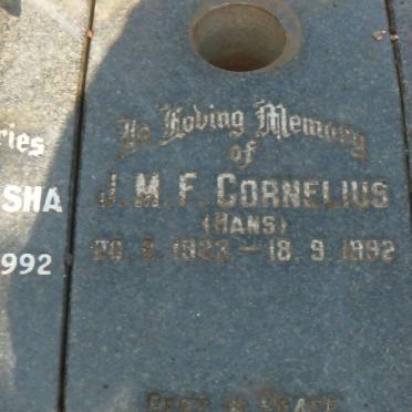 CORNELIUS J.M.F. 1923-1992