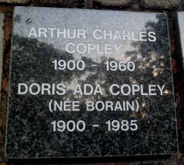 COPLEY Arthur Charles 1900-1960 &amp; Doris Ada BORAIN 1900-1985