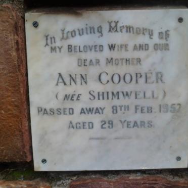 COOPER Ann nee SHIMWELL -1957